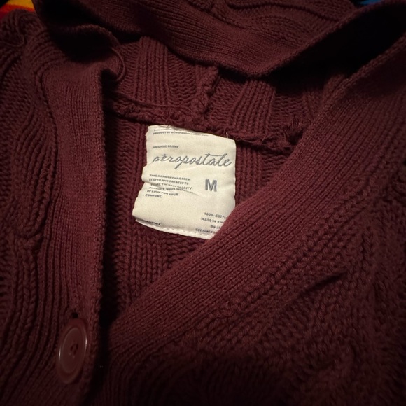 Aeropostale Burgundy Knit Sweater - Picture 1 of 3